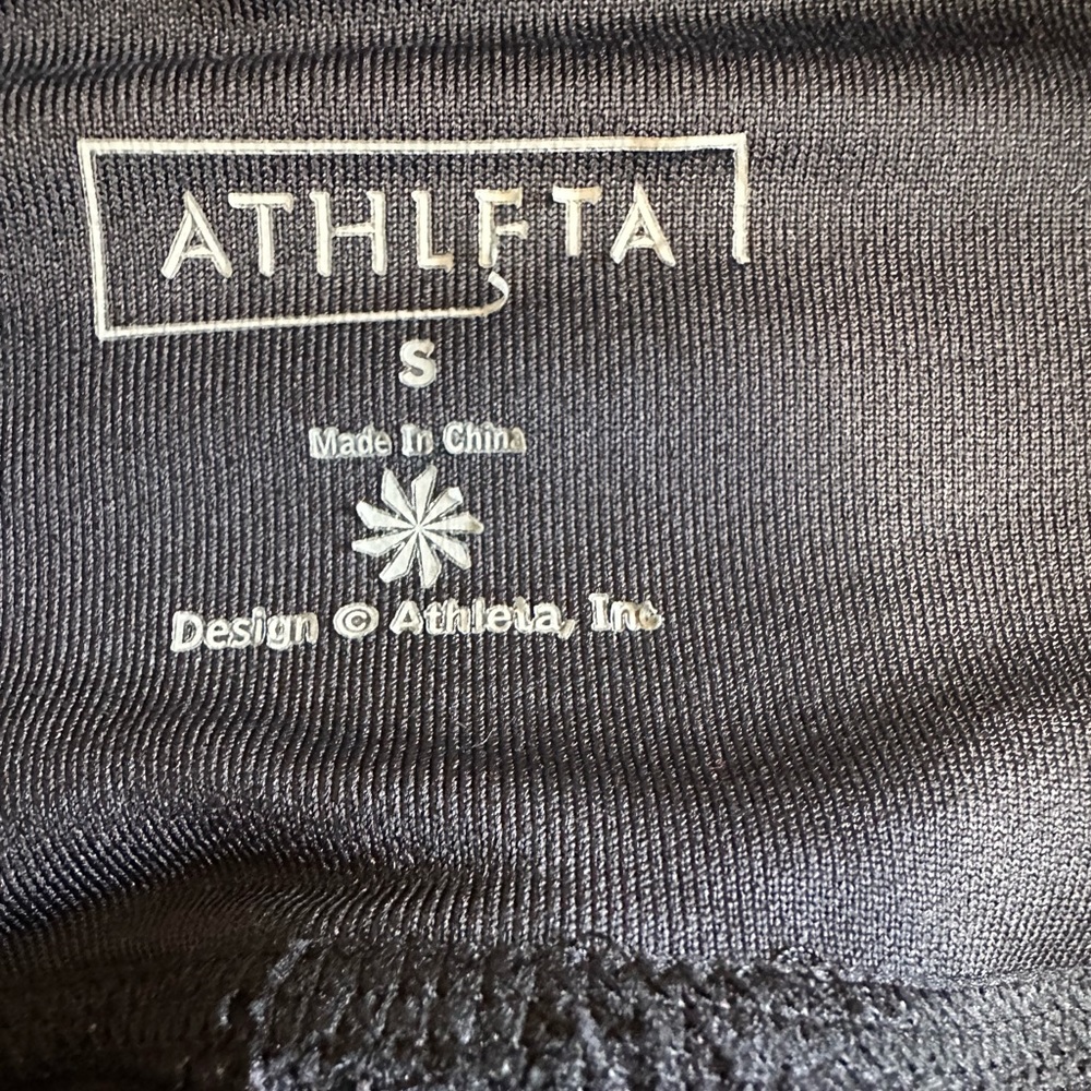 Athleta Wide Leg Cropped Pants Black High Rise Athleisure Yoga Lounge Size S - Picture 4 of 5